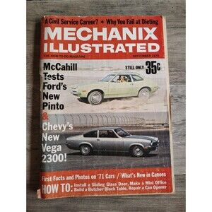 Vtg Mechanix Illustrated Sept 1970 Collectible Cars Men's Magazines